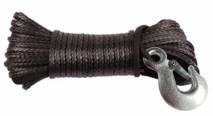Bronco -vinssin köysi, 20m x 6mm, koukulla