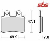 SBS -jarrupalat, ceramic, Yamaha DT50 04- (167HF, 773HF)