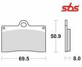 SBS -jarrupalat, dual carbon, 566DC