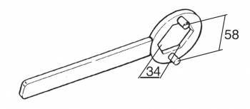 Buzzetti -väännin kytkimen mutterille, Piaggio/Gilera (34mm)