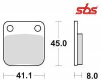 SBS -jarrupalat, ceramic, Peugeot Vivacity 08-14 (100HF, 536HF)