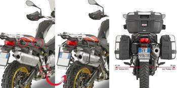Givi Monokey PLR -sivutelineet, BMW F850GS 18-23