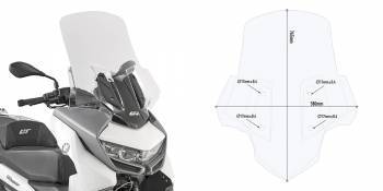 Givi -tuulisuoja, spoileri, BMW C400GT 19-