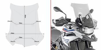 Givi -tuulisuoja, spoileri, BMW F850GS 18-23, savu