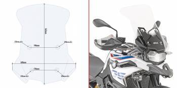 Givi -tuulisuoja, spoileri, BMW F850GS 18-23