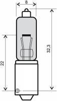 Polttimo, BAY9S halogen, 12V 21W, kirkas
