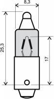 Polttimo, BA9S halogen, 12V 23W, kirkas