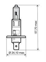 Polttimo, H1, 12V 55W, sininen