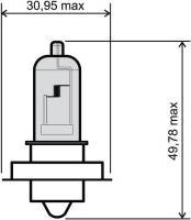 Polttimo, P26S halogen, 12V 20W, kirkas