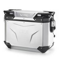 Givi Monokey Trekker Outback EVO 37 -sivulaukku, anodisoitu (vasen)