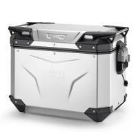 Givi Monokey Trekker Outback EVO 48 -sivulaukku, anodisoitu (vasen)