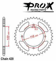 ProX -hammasratas, taka, alu 07.RA41086-53