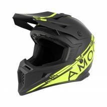AMOQ Meteor V2 -crossikypärä, mattamusta/keltainen