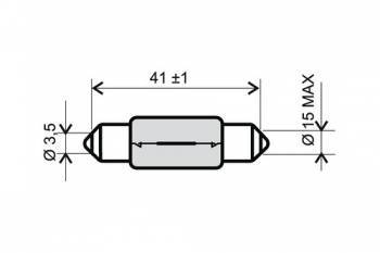 Polttimo, putkilo, 6V 18W, kirkas