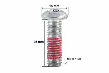 Jarrulevyn pultti, M8x1.25, pit. 25mm