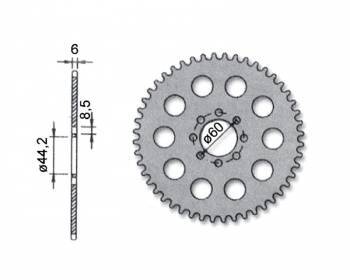 Hammasratas, taka, Yamaha DT50 -03, 52H