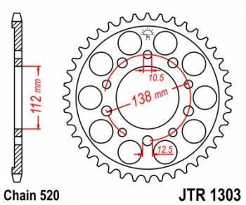 JT -hammasratas, taka, JTR 1303.43