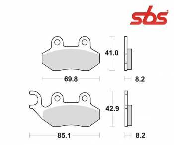 SBS -jarrupalat, ceramic, SYM Jet Sport X 06-14 (140HF, 708HF)