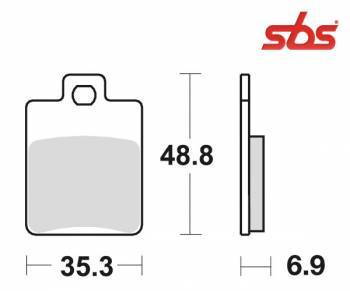 SBS -jarrupalat, ceramic, Vespa S50 2T 07-14 (142HF, 724HF)