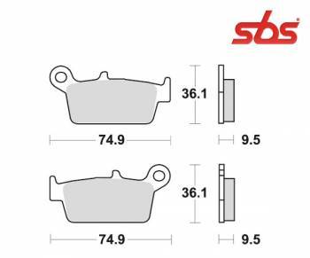 SBS -jarrupalat, ceramic, Kymco ZX50 (144HF, 604HF)