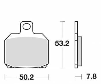 SBS -jarrupalat, ceramic, Peugeot Speedfight 3/4 taakse (157HF)