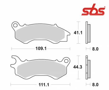 SBS -jarrupalat, ceramic, Honda NSC50 eteen (205HF)