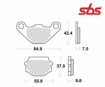 SBS -jarrupalat, sinter offroad, 546SI