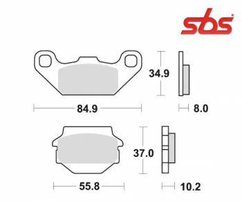 SBS -jarrupalat, sinter offroad, 591SI