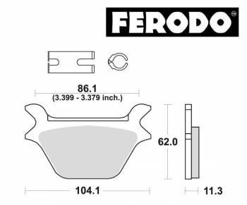 Ferodo Platinum -jarrupalat, taka (SBS 669)