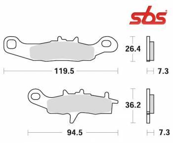 SBS -jarrupalat, sinter offroad, 726SI