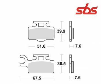 SBS -jarrupalat, sinter offroad, 752SI