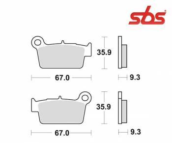 SBS -jarrupalat, racing sinter offroad, 790RSI