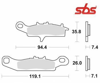 SBS -jarrupalat, sinter offroad, 798SI