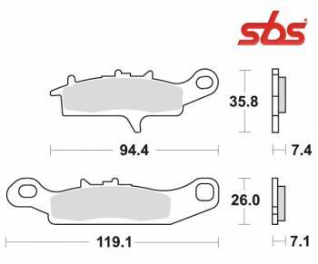 SBS -jarrupalat, sinter offroad, 801SI