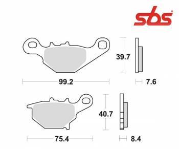 SBS -jarrupalat, racing sinter offroad, 820RSI