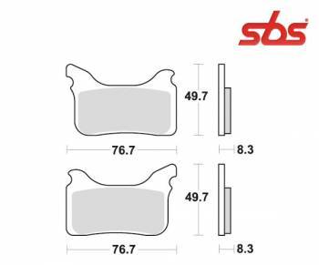 SBS -jarrupalat, racing sinter offroad, 842RSI