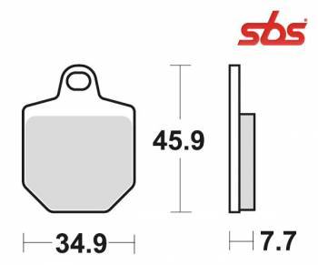 SBS -jarrupalat, racing sinter offroad, 843RSI