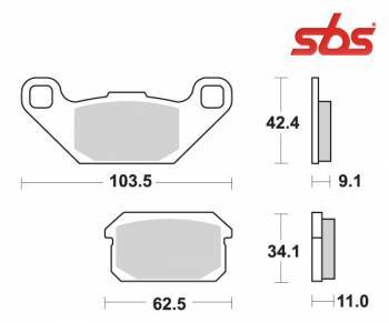 SBS -jarrupalat, sinter offroad, 848SI