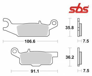 SBS -jarrupalat, sinter offroad, 849SI