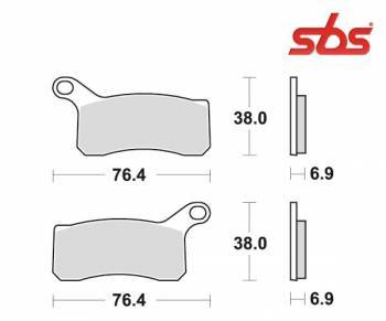 SBS -jarrupalat, racing sinter offroad, 866RSI