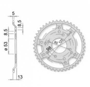 Hammasratas, taka, Derbi Senda -99, 53H