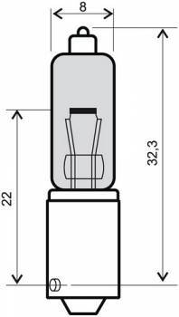 Polttimo, BAY9S halogen, 12V 21W, kirkas