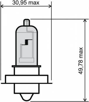 Polttimo, P26S halogen, 12V 15W, kirkas