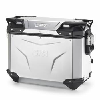 Givi Monokey Trekker Outback EVO 37 -sivulaukku, anodisoitu (vasen)