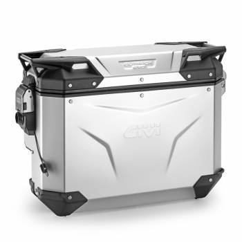 Givi Monokey Trekker Outback EVO 33 -sivulaukku, anodisoitu (oikea)