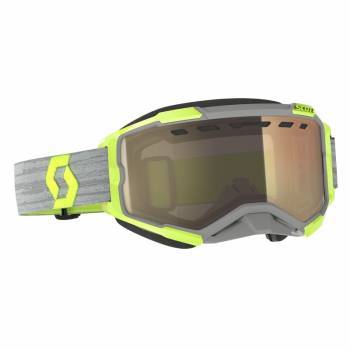 Scott Fury Snowcross -ajolasit, harmaa/keltainen (bronze chrome LS)