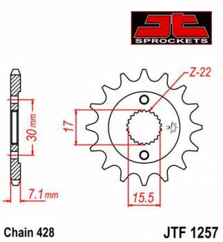 JT -hammasratas, etu, JTF 1257.14