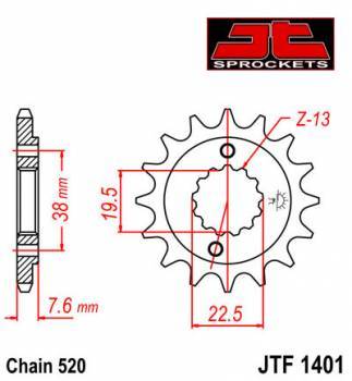 JT -hammasratas, etu, JTF 1401.14