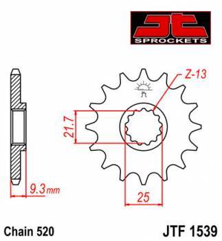 JT -hammasratas, etu, JTF 1539.14