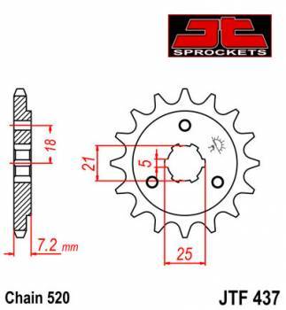 JT -hammasratas, etu, JTF 437.16